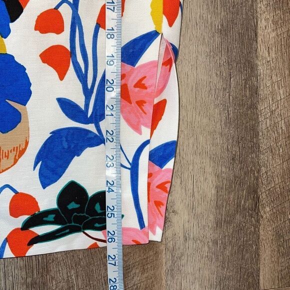 J.Crew Pintucked Midi Skirt Lined Morning Floral Size 8P - Picture 12 of 12